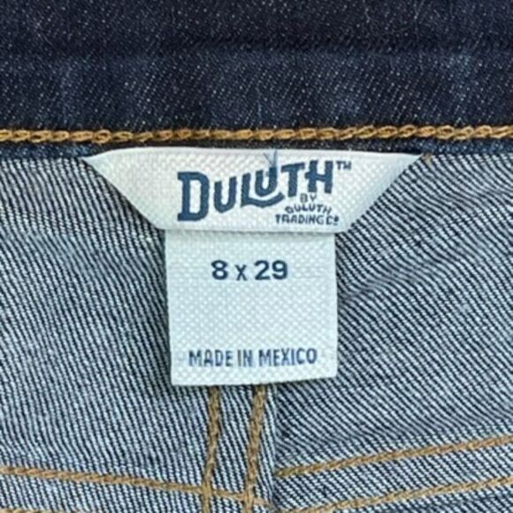 Duluth Trading Co Flex Jeans Daily Denim Dark Indigo Wash Sz 8x29 Slim Straight - Picture 7 of 9